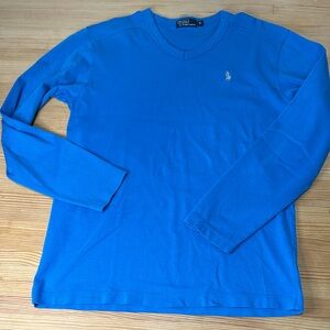 Polo by Ralph Lauren Women's Bright Blue Long Sleeve Top Size M EUC